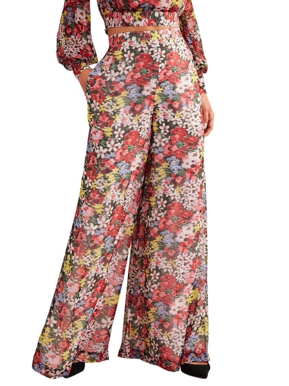 Boden Wide Leg Floral Palazzo Pants